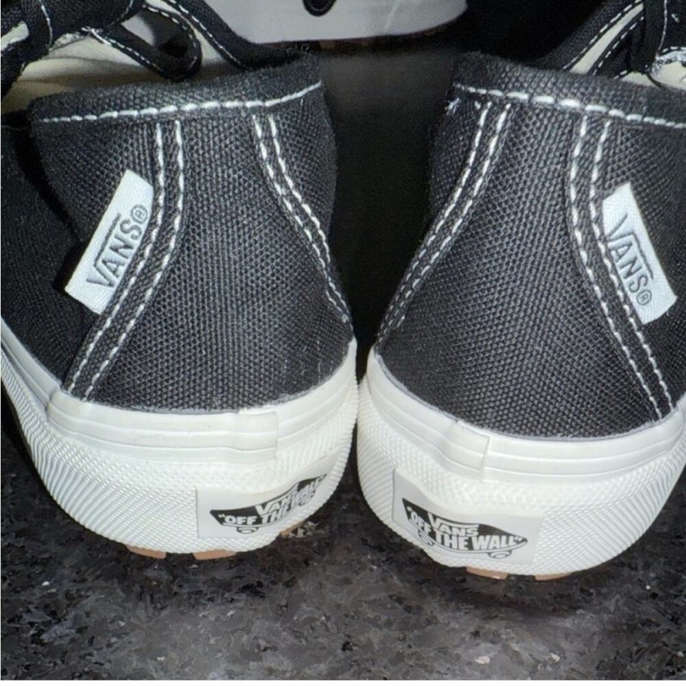 NEW VANS STYLE 93 BLACK CANVAS WHITE RUBBER MARY JANE SNEAKERS BUCKLE SZ 9.5 - Picture 10 of 13